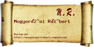 Mogyorósi Róbert névjegykártya