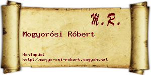 Mogyorósi Róbert névjegykártya