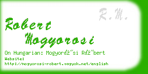 robert mogyorosi business card